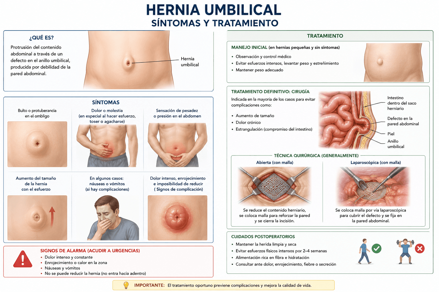 Hernias (inguinal, umbilical y ventral)